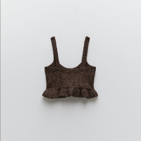 NWT Zara Twisted Knit Top - Picture 3 of 5